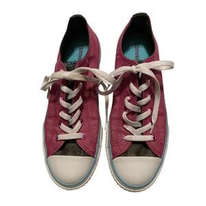 Converse All Star Pink & Blue Glitter Sneakers Size 5 656035F Chucks